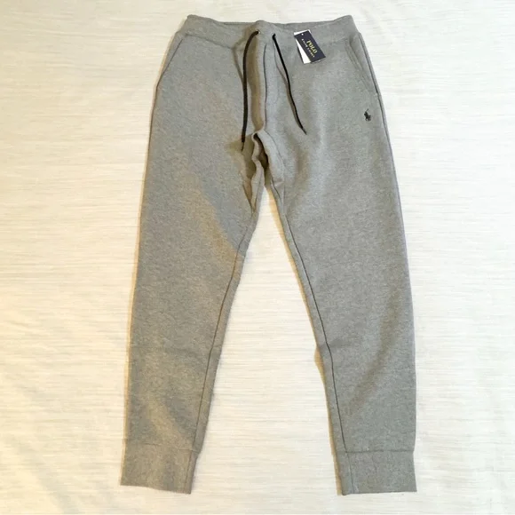 Polo Ralph Lauren Double Knit Tech Fleece Jogger Sweatsuit Grey Black Po…